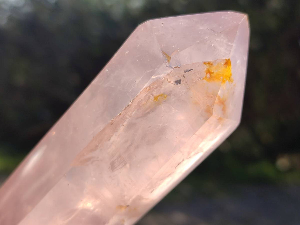 Polished Double Terminated Rose Quartz Points x 6 Madagascar - Toprock Gemstones and Minerals 