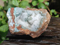 Natural Drusy Coated Chrysocolla With Hemimorphite and Malachite Specimens x 3 From Congo