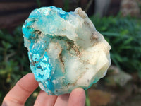 Natural Drusy Coated Chrysocolla With Hemimorphite and Malachite Specimens x 3 From Congo