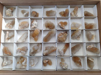 Natural Golden Limonite Coated Spirit Quartz Clusters x 35 From Boekenhouthoek, South Africa