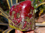 Polished Bastite Dragons Blood Stone Standing Free Forms x 2 From Tshipise, South Africa - Toprock Gemstones and Minerals 
