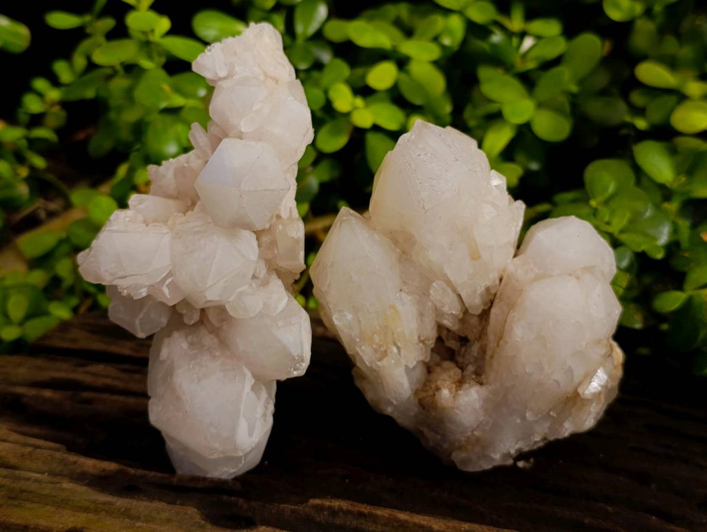 Natural Quartz Clusters x 2 From Madagascar - Toprock Gemstones and Minerals 