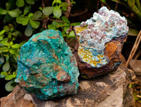 Natural Shattuckite Cobbed Cutting Material x 4 From Namibia - Toprock Gemstones and Minerals 