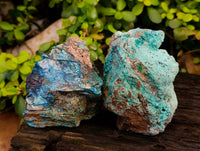 Natural Shattuckite Cobbed Cutting Material x 4 From Namibia - Toprock Gemstones and Minerals 
