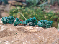 Natural Small Dioptase Clusters x 35 From Likasi, Congo