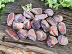 Polished On One Side Red Sashe River Agate Nodules x 20 From Zimbabwe - Toprock Gemstones and Minerals 