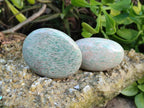 Polished Amazonite Palm Stones x 12 From Madagascar - Toprock Gemstones and Minerals 