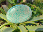 Polished Amazonite Palm Stones x 12 From Madagascar - Toprock Gemstones and Minerals 