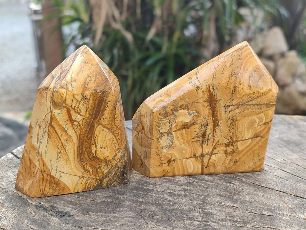 Polished Picture Stone Jasper Points x 3 From Ais-Ais, Namibia - Toprock Gemstones and Minerals 