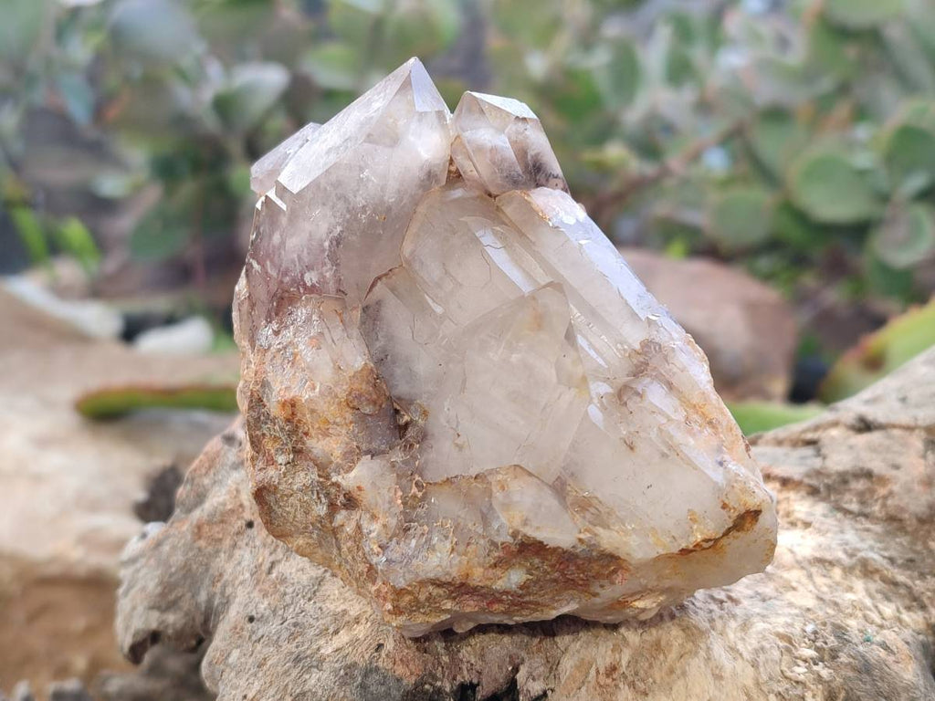 Natural Hematoid Quartz Clusters x 4 From Zimbabwe - Toprock Gemstones and Minerals 