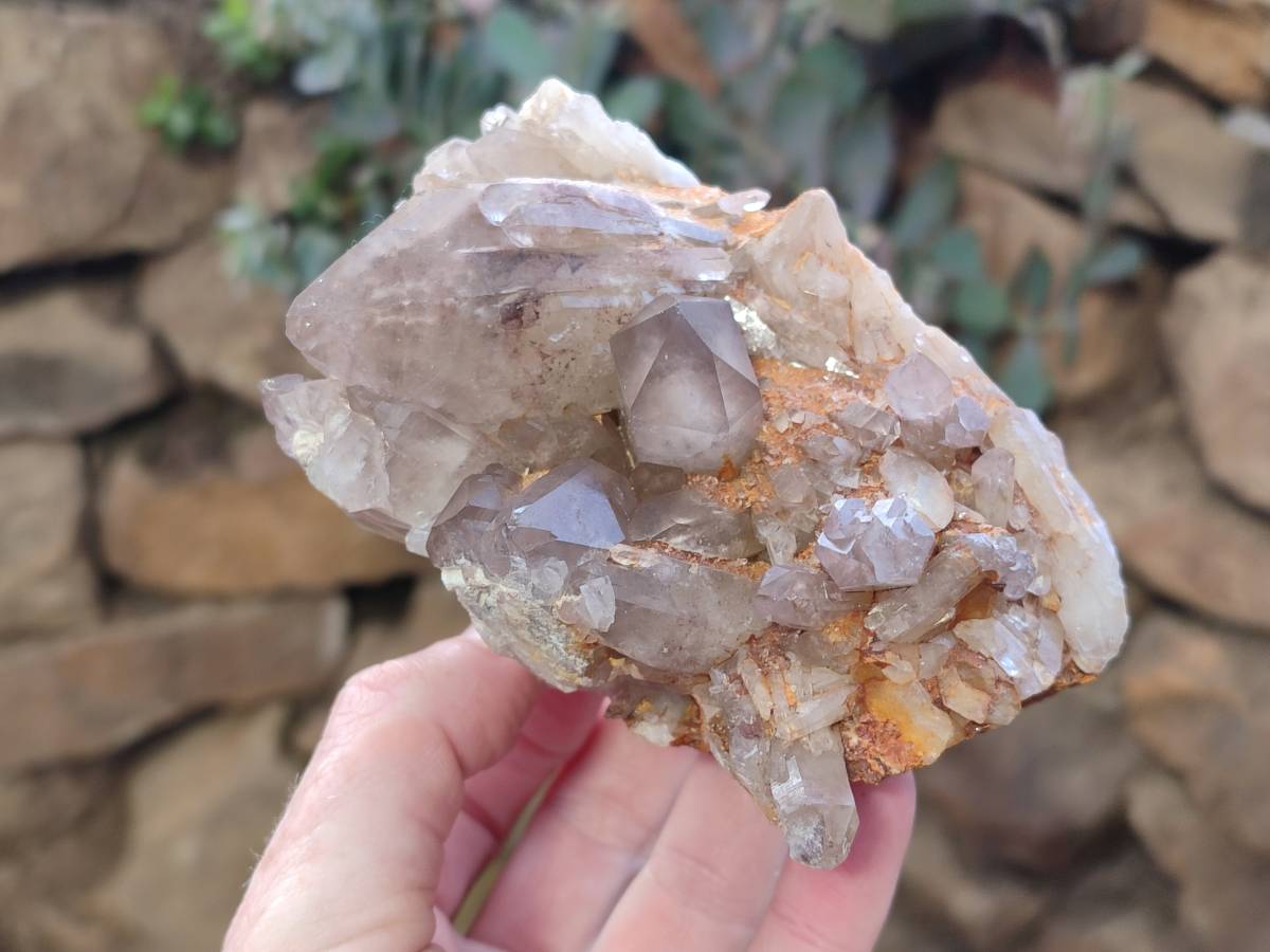 Natural Hematoid Quartz Clusters x 4 From Zimbabwe - Toprock Gemstones and Minerals 