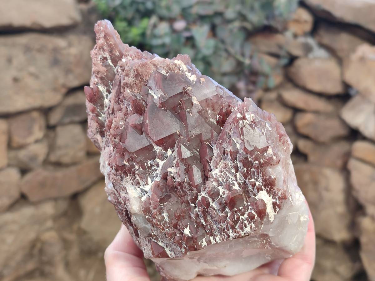 Natural Hematoid Quartz Clusters x 4 From Zimbabwe - Toprock Gemstones and Minerals 
