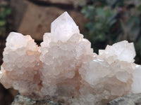 Natural White Spirit Quartz Clusters x 4 From Boekenhouthoek, South Africa