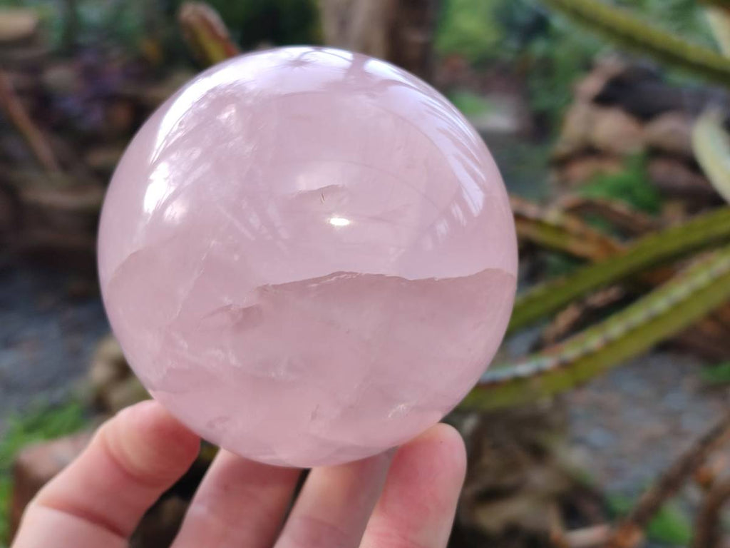 Polished Star Gemmy Rose Quartz Spheres x 2 From Madagascar - Toprock Gemstones and Minerals 