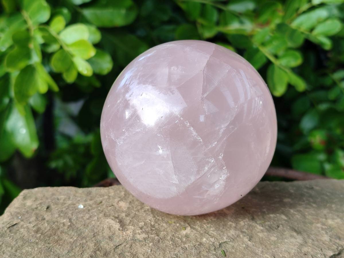 Polished Star Gemmy Rose Quartz Spheres x 2 From Madagascar - Toprock Gemstones and Minerals 