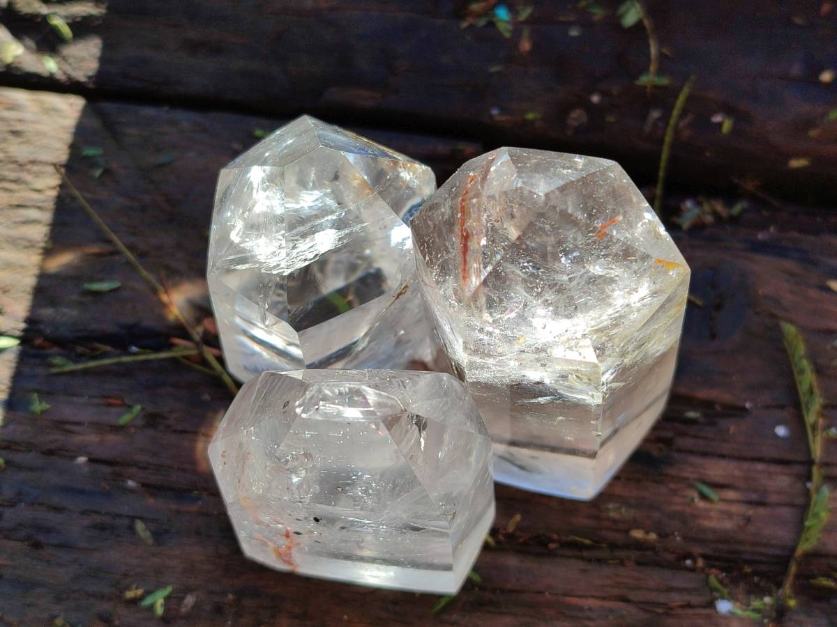 Polished Clear Quartz Crystals x 12 From Madagascar - Toprock Gemstones and Minerals 