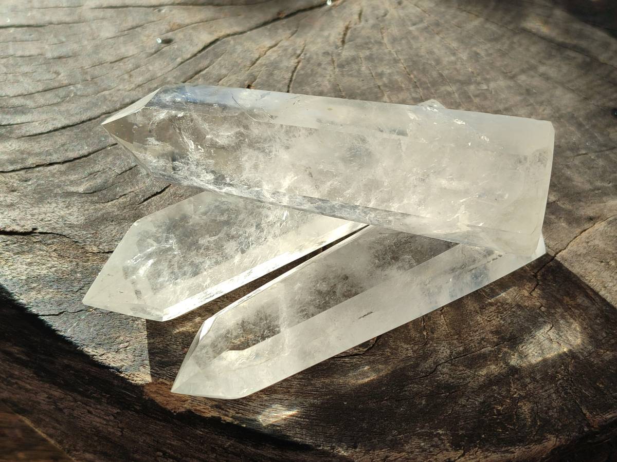 Polished Clear Quartz Crystals x 12 From Madagascar - Toprock Gemstones and Minerals 