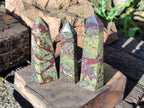 Polished Bastite Dragons Blood Stone Points x 3 From Tshipise, South Africa - Toprock Gemstones and Minerals 