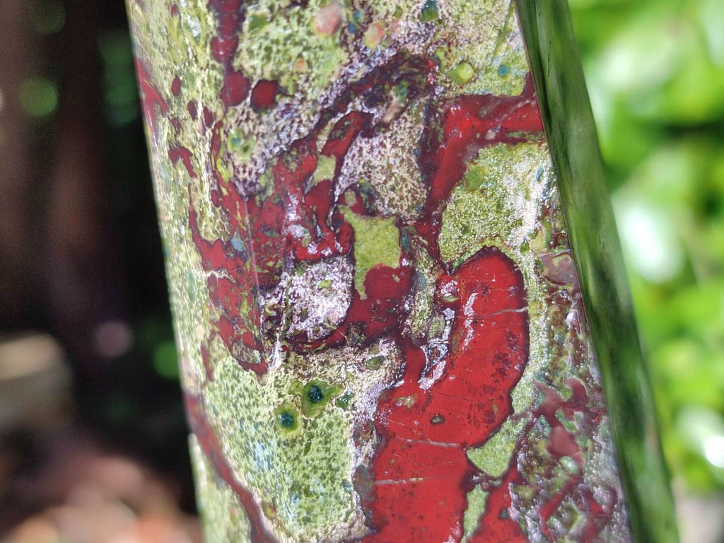 Polished Bastite Dragons Blood Stone Points x 3 From Tshipise, South Africa - Toprock Gemstones and Minerals 