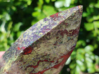 Polished Bastite Dragons Blood Stone Points x 2 From Tshipise, South Africa