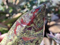 Polished Bastite Dragons Blood Stone Points x 2 From Tshipise, South Africa