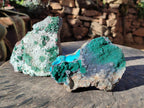 Natural Drusy Coated Malachite with Cobaltion Dolomite and Chrysocolla Specimens x 2 From Congo - Toprock Gemstones and Minerals 