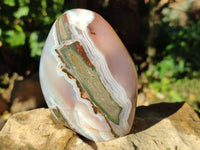 Polished Sashe River Agate Standing Free Forms x 3 From Zimbabwe - Toprock Gemstones and Minerals 