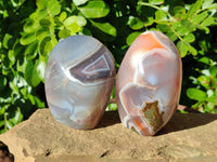 Polished Sashe River Agate Standing Free Forms x 3 From Zimbabwe - Toprock Gemstones and Minerals 