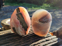 Polished Sashe River Agate Standing Free Forms x 3 From Zimbabwe - Toprock Gemstones and Minerals 