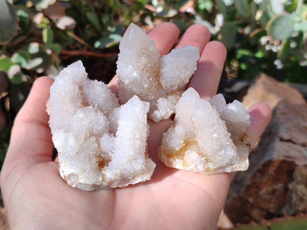 Natural White Spirit Quartz Clusters x 12 From Boekenhouthoek, South Africa - Toprock Gemstones and Minerals 