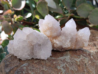 Natural White Spirit Quartz Clusters x 12 From Boekenhouthoek, South Africa