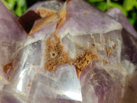 Polished Chevron Amethyst Phantom Crystal Cluster x 1 from Ankazobe, Madagascar