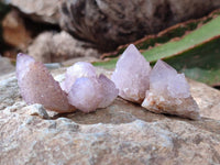 Natural Lilac Spirit Quartz Clusters x 70 From Boekenhouthoek, South Africa