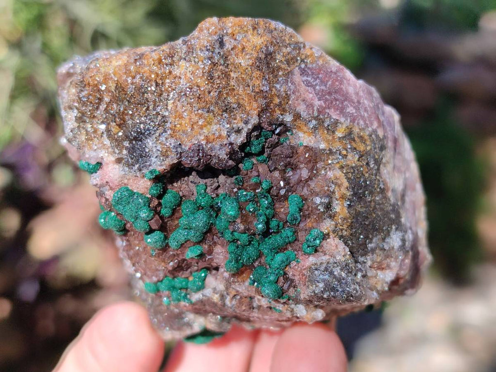 Natural Ball Malachite and Drusi Quartz On Dolomite Matrix Specimens x 6 From Kambove, Congo - Toprock Gemstones and Minerals 