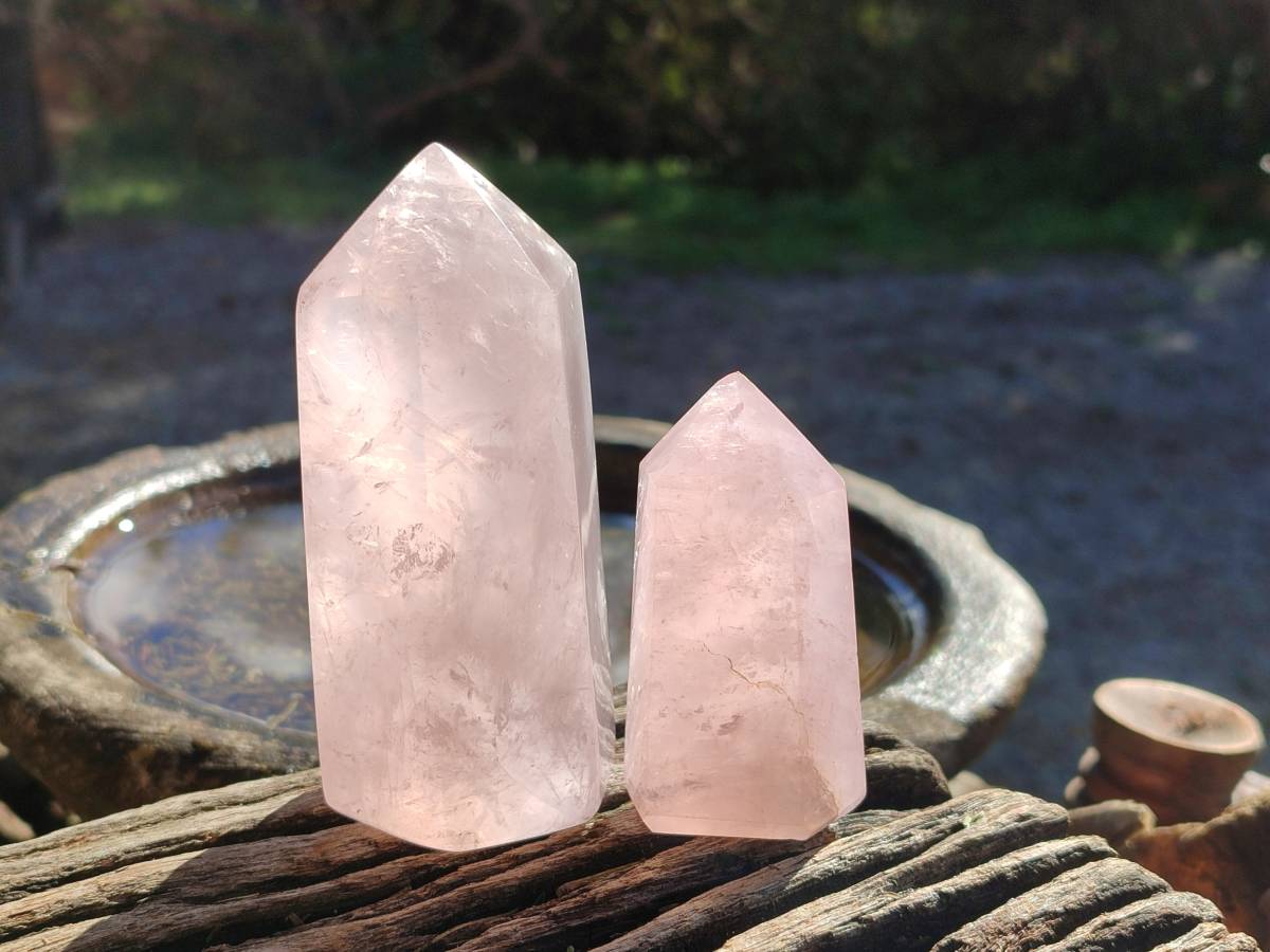 Polished Mixed Quartz Crystals x 6 From Madagascar - Toprock Gemstones and Minerals 