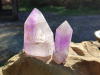 Polished Mixed Quartz Crystals x 6 From Madagascar