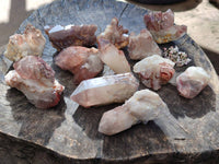Natural Red Hematoid Quartz Clusters x 17 From Karoi, Zimbabwe