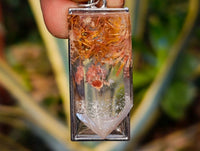 Hand Made Specially Selected Mixed Crystal Pendants - Set in Resin x 6 From Southern Africa