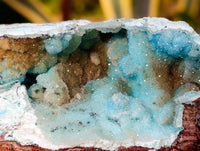 Natural Drusy Coated Chrysocolla Specimens x 2 From Lupoto Mine, Congo