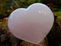Polished Rose Quartz Gemstone Hearts x 2 Ambatondrazaka, Madagascar