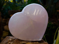 Polished Rose Quartz Gemstone Hearts x 2 Ambatondrazaka, Madagascar