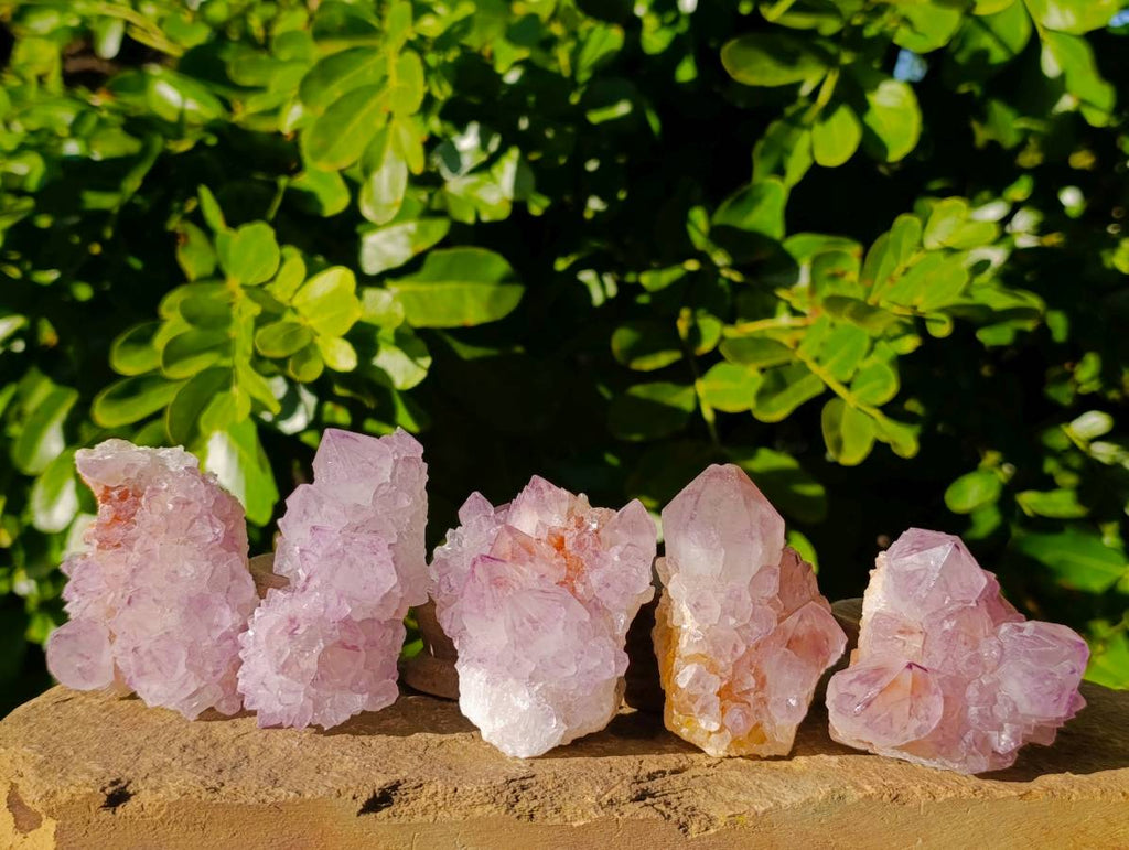 Natural Amethyst Spirit Quartz Clusters x 12 From Boekenhouthoek, South Africa - Toprock Gemstones and Minerals 