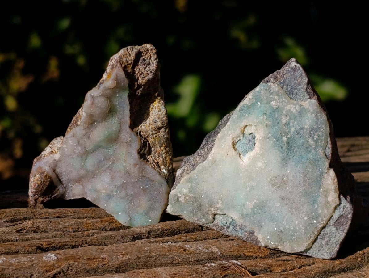 Natural Drusy Coated Chrysocolla with Malachite x 12 From Lupoto Mine, Congo - Toprock Gemstones and Minerals 