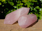 Polished Double Terminated Rose Quartz Points x 4 Madagascar - Toprock Gemstones and Minerals 