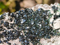 Natural Libethenite Crystals On Dolomite Matrix Specimens x 2 From Shituru, Congo