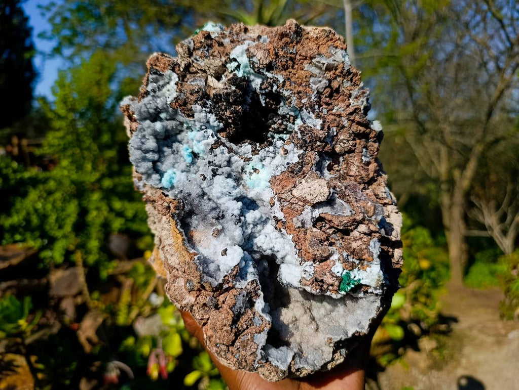 Natural Drusy Coated Chrysocolla with Malachite Specimen x 1 From Congo - Toprock Gemstones and Minerals 