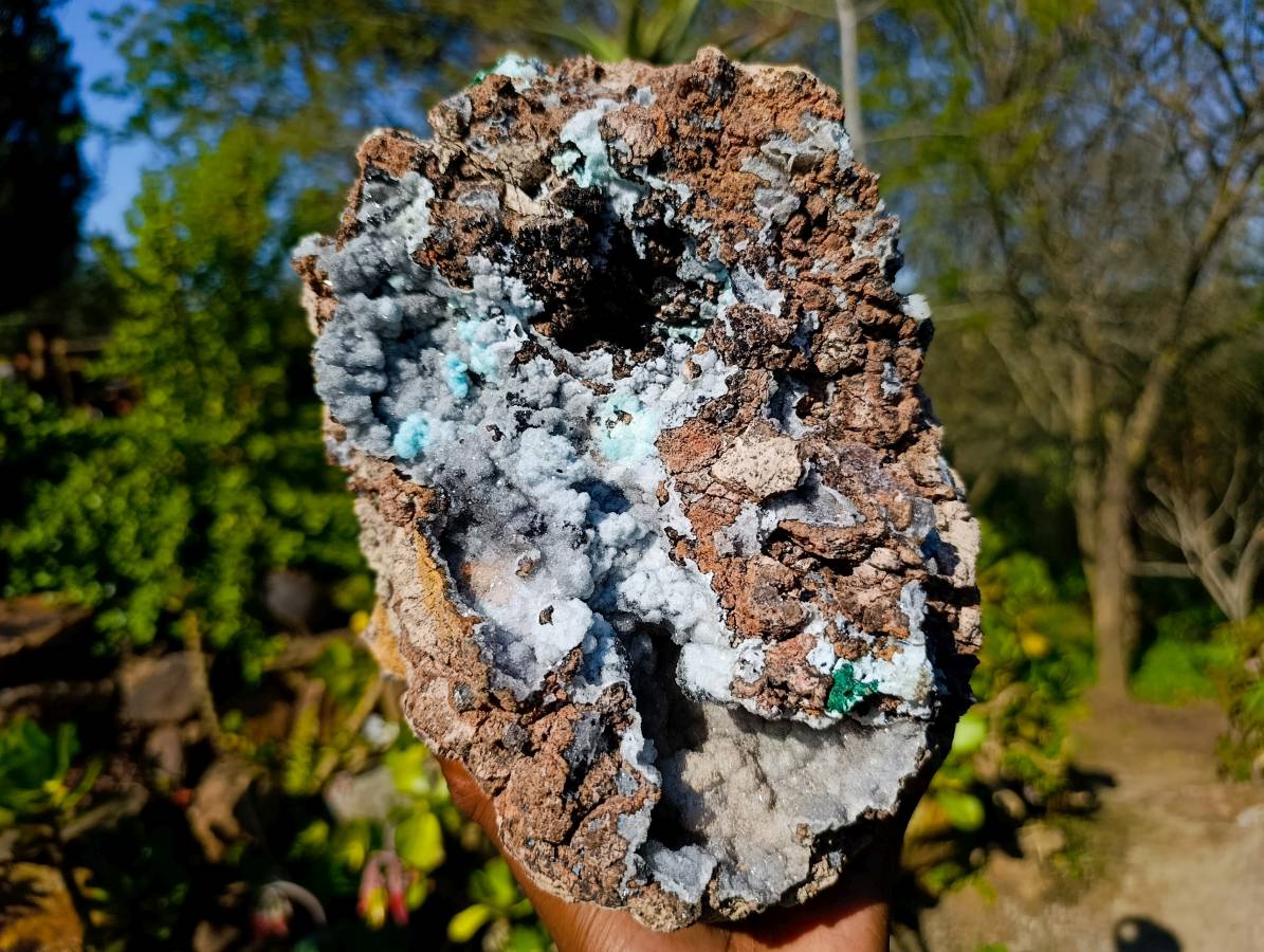 Natural Drusy Coated Chrysocolla with Malachite Specimen x 1 From Congo - Toprock Gemstones and Minerals 
