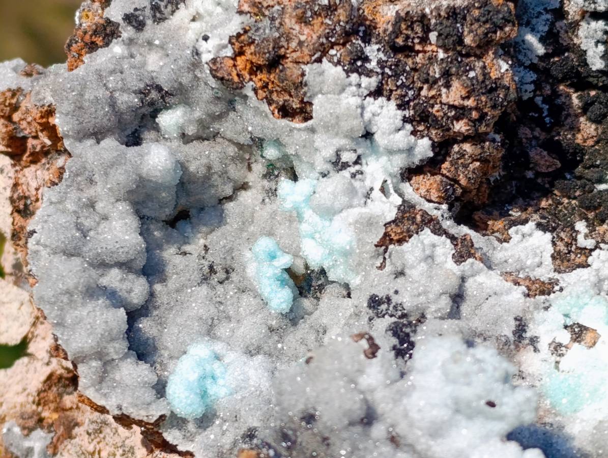 Natural Drusy Coated Chrysocolla with Malachite Specimen x 1 From Congo - Toprock Gemstones and Minerals 
