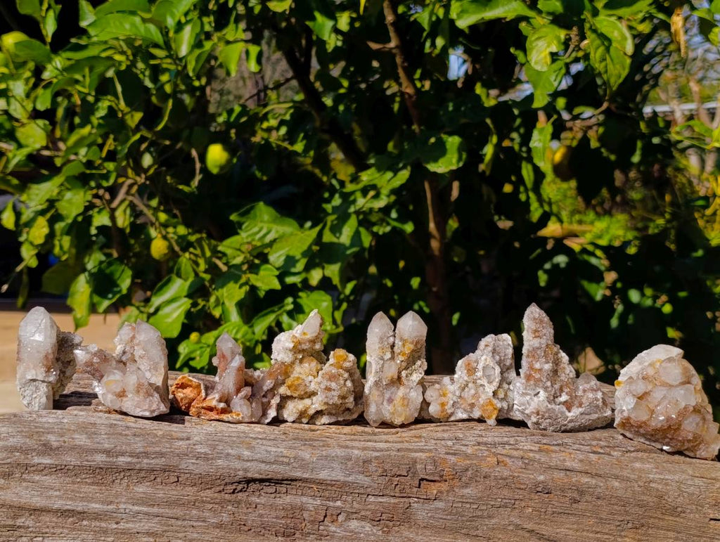 Natural Limonite Coated Fairy Spirit Quartz Clusters x 12 From Boekenhouthoek, South Africa - Toprock Gemstones and Minerals 