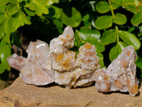 Natural Limonite Coated Fairy Spirit Quartz Clusters x 12 From Boekenhouthoek, South Africa
